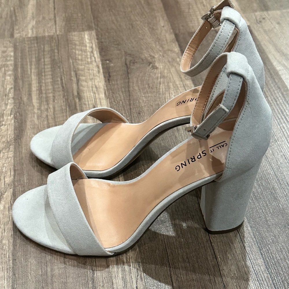 Call It Spring chunky block summer heels size 7